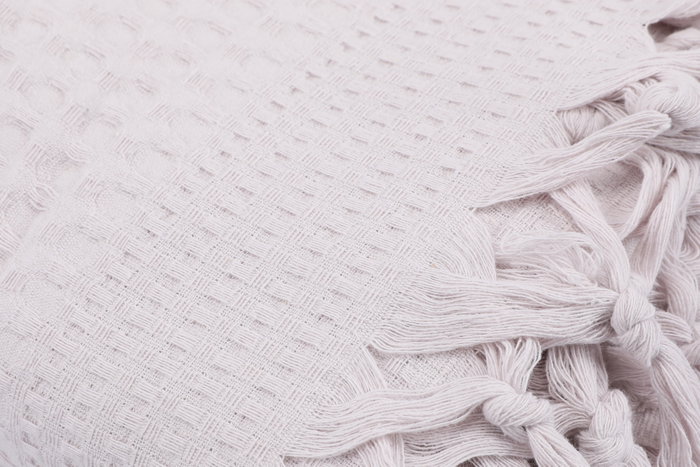 L'essentiel linge de maison Sábana doble de piqué Gris claro